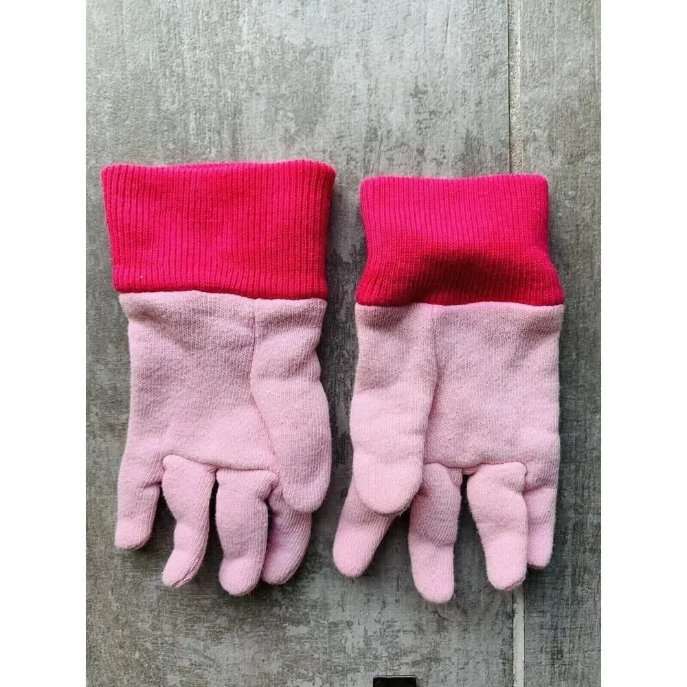 Disney Minnie Mouse Toddler Little Girls Pink Cotton Jersey Stretch Gloves 2-6 Y